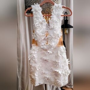 Charlotte Floral 3D applique mini dress. Pictures do not do this dress justice.